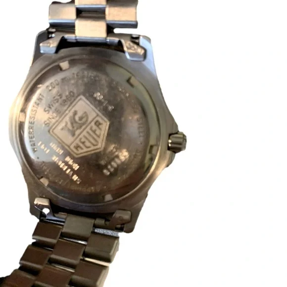 🌸Vintage Tag Heuer 38mm Professional 200M Silver Stainless Band w/ Blue Face - Picture 3 of 7